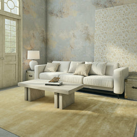 Carpet For Living room 4X6 Feet Green Viscose Rectangle Solid Rug