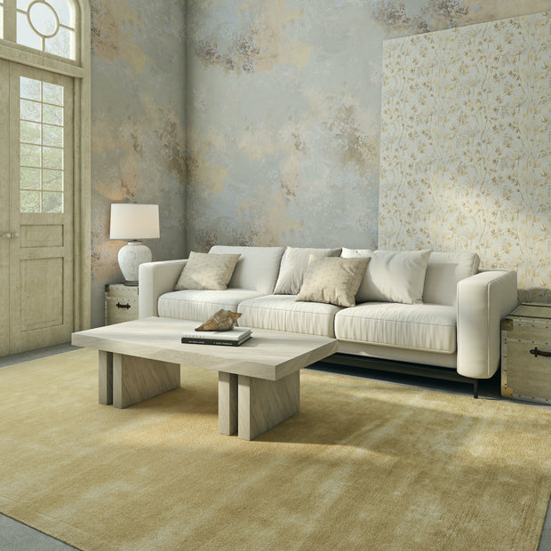 Carpet For Living room 4X6 Feet Green Viscose Rectangle Solid Rug