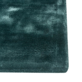 Carpet For Living room 4X6 Feet Blue Viscose Rectangle Solid Rug