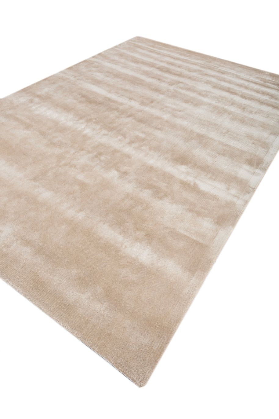 Carpet For Living room 6X9 Feet Ivory Viscose Rectangle Solid Rug - I MEAN DESIGN