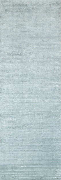 Carpet For Living room 5'6X23 Feet Blue Wool & Viscose Runner Solid Rug