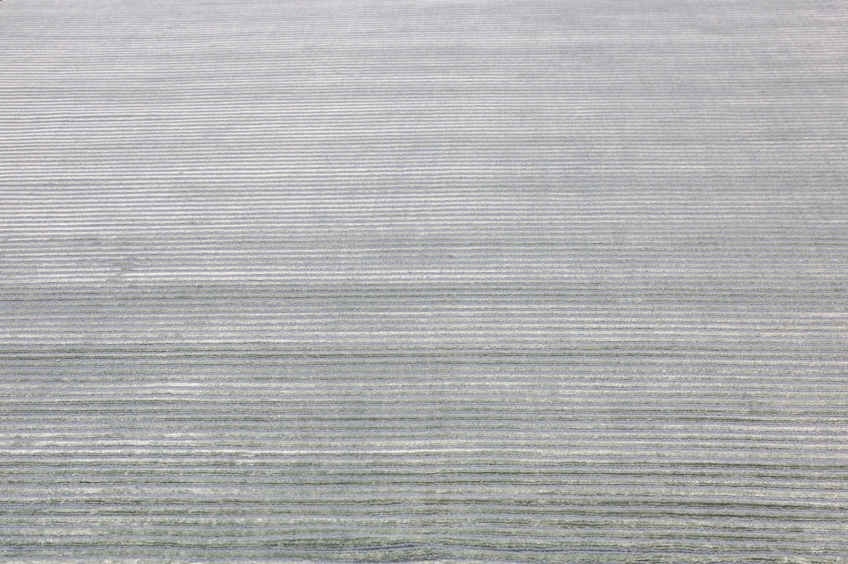 Carpet For Living room 5'6X23 Feet Blue Wool & Viscose Runner Solid Rug