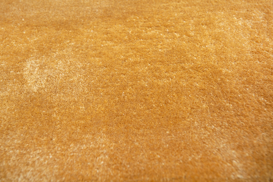 Carpet For Living room 4X6 Feet Gold Viscose Rectangle Solid Rug