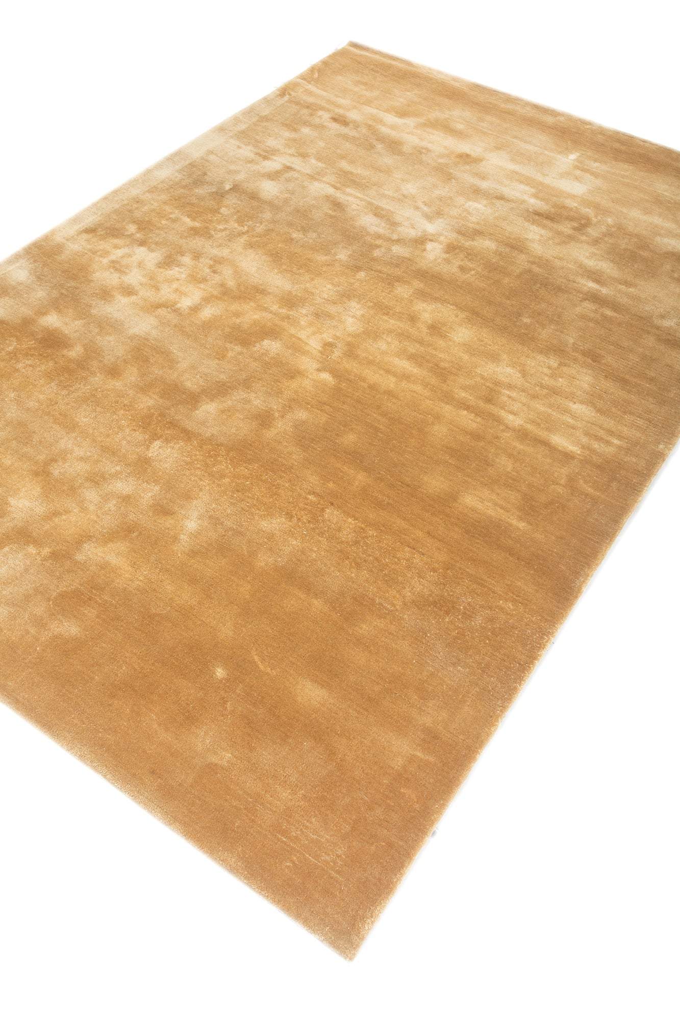 Carpet For Living room 4X6 Feet Gold Viscose Rectangle Solid Rug