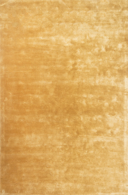Carpet For Living room 5X8 Feet Gold Viscose Rectangle Solid Rug