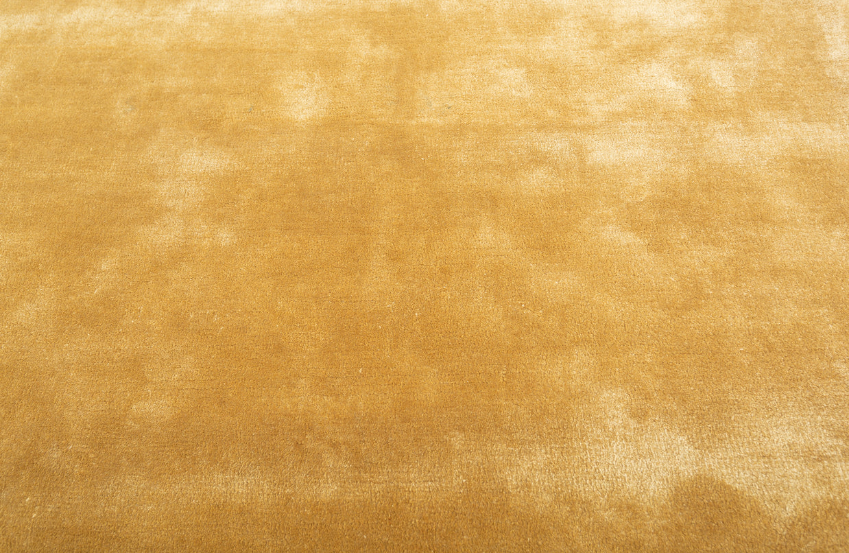 Carpet For Living room 5X8 Feet Gold Viscose Rectangle Solid Rug