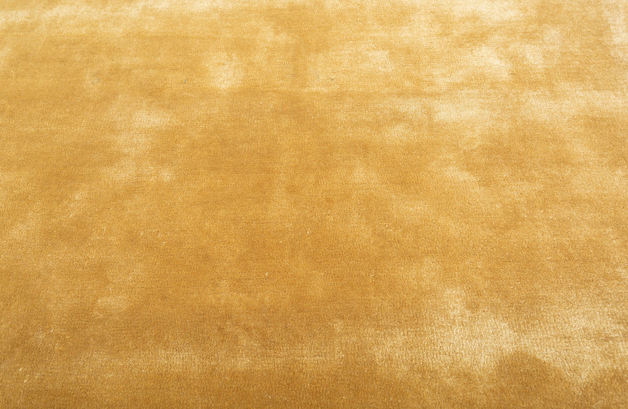 Carpet For Living room 5X8 Feet Gold Viscose Rectangle Solid Rug - I MEAN DESIGN