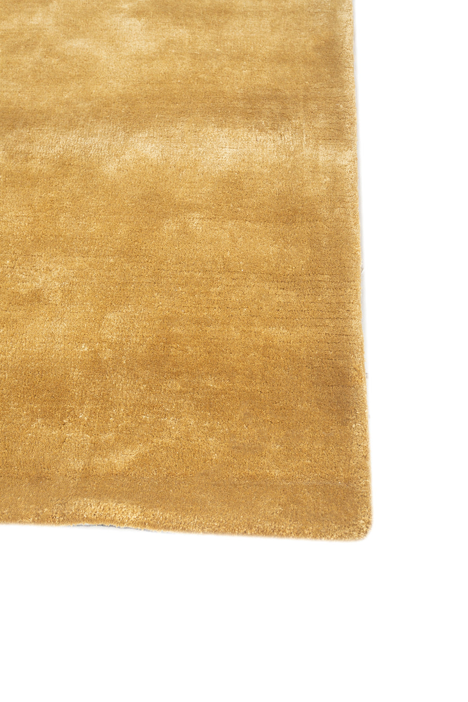 Carpet For Living room 5X8 Feet Gold Viscose Rectangle Solid Rug - I MEAN DESIGN