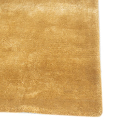 Carpet For Living room 5X8 Feet Gold Viscose Rectangle Solid Rug