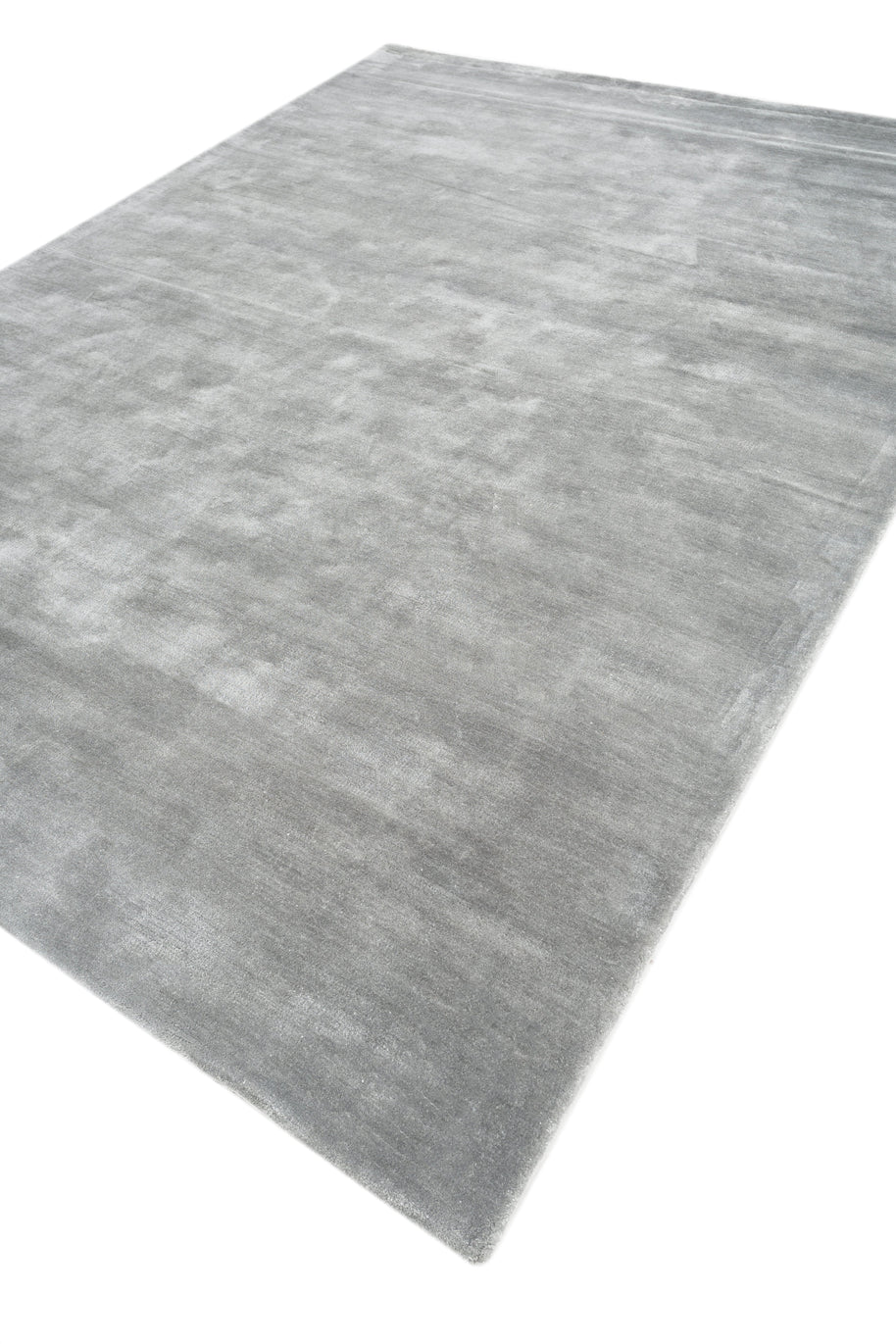 Carpet For Living room 6X9 Feet Blue Viscose Rectangle Solid Rug - I MEAN DESIGN
