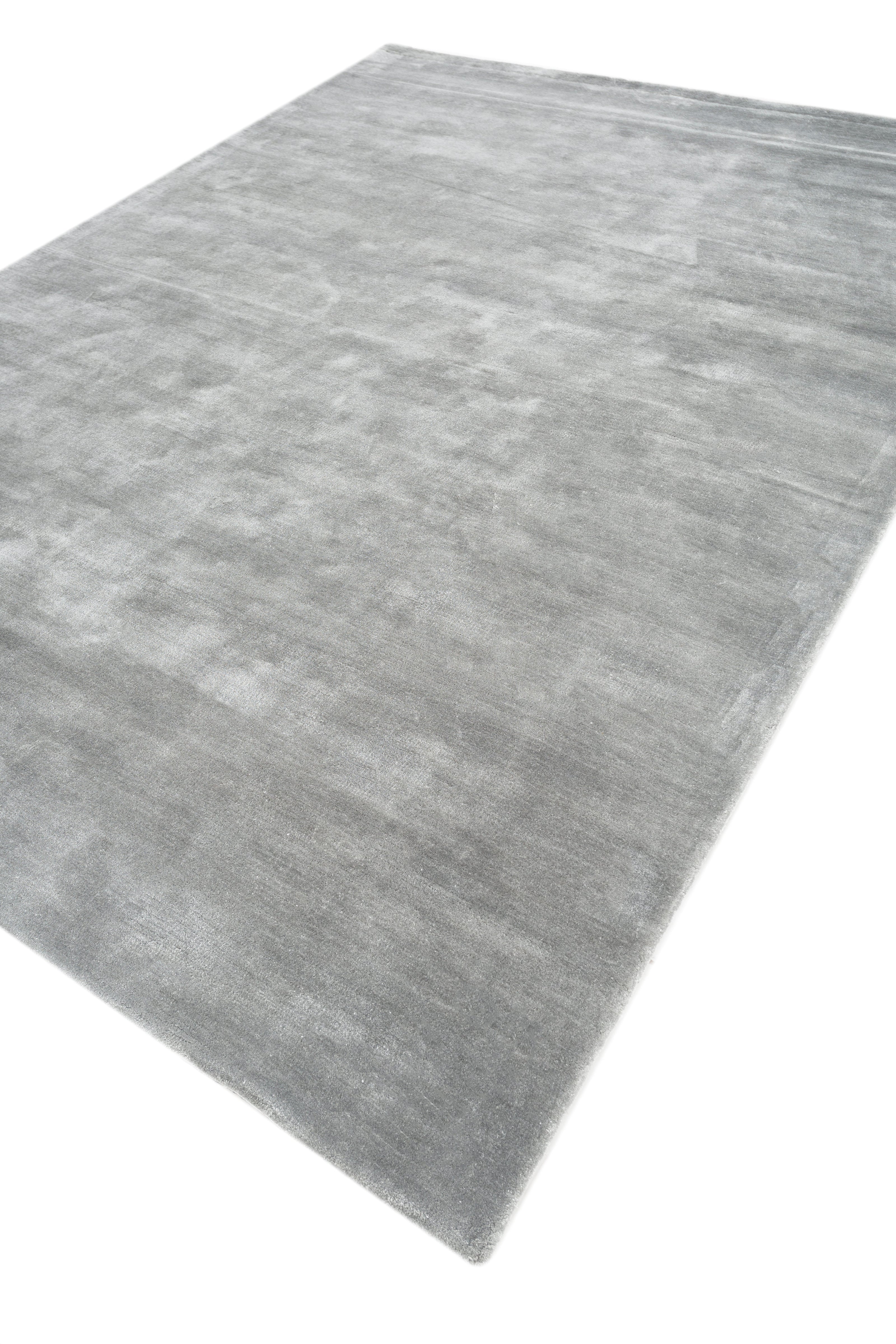 Carpet For Living room 6X9 Feet Blue Viscose Rectangle Solid Rug