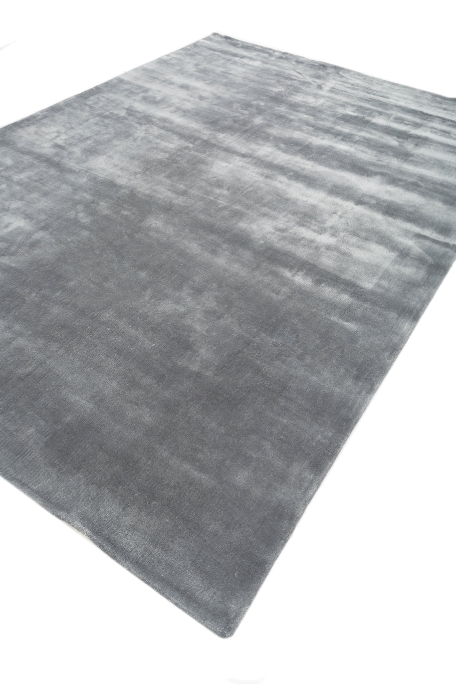 Carpet For Living room 6X9 Feet Blue Viscose Rectangle Solid Rug - I MEAN DESIGN