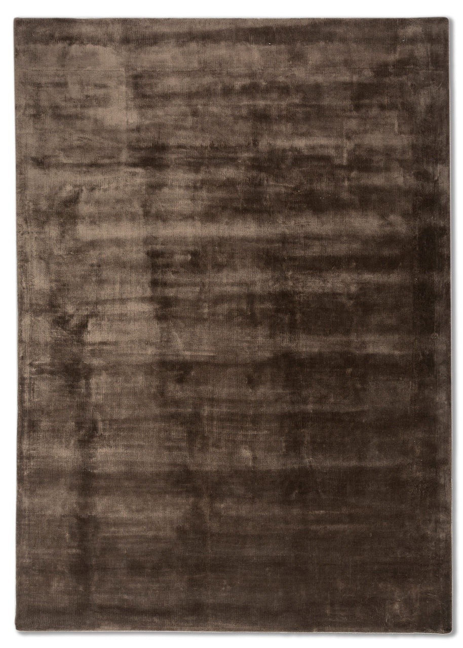 Carpet For Living room 6X9 Feet Beige And Brown Viscose Rectangle Solid Rug - I MEAN DESIGN