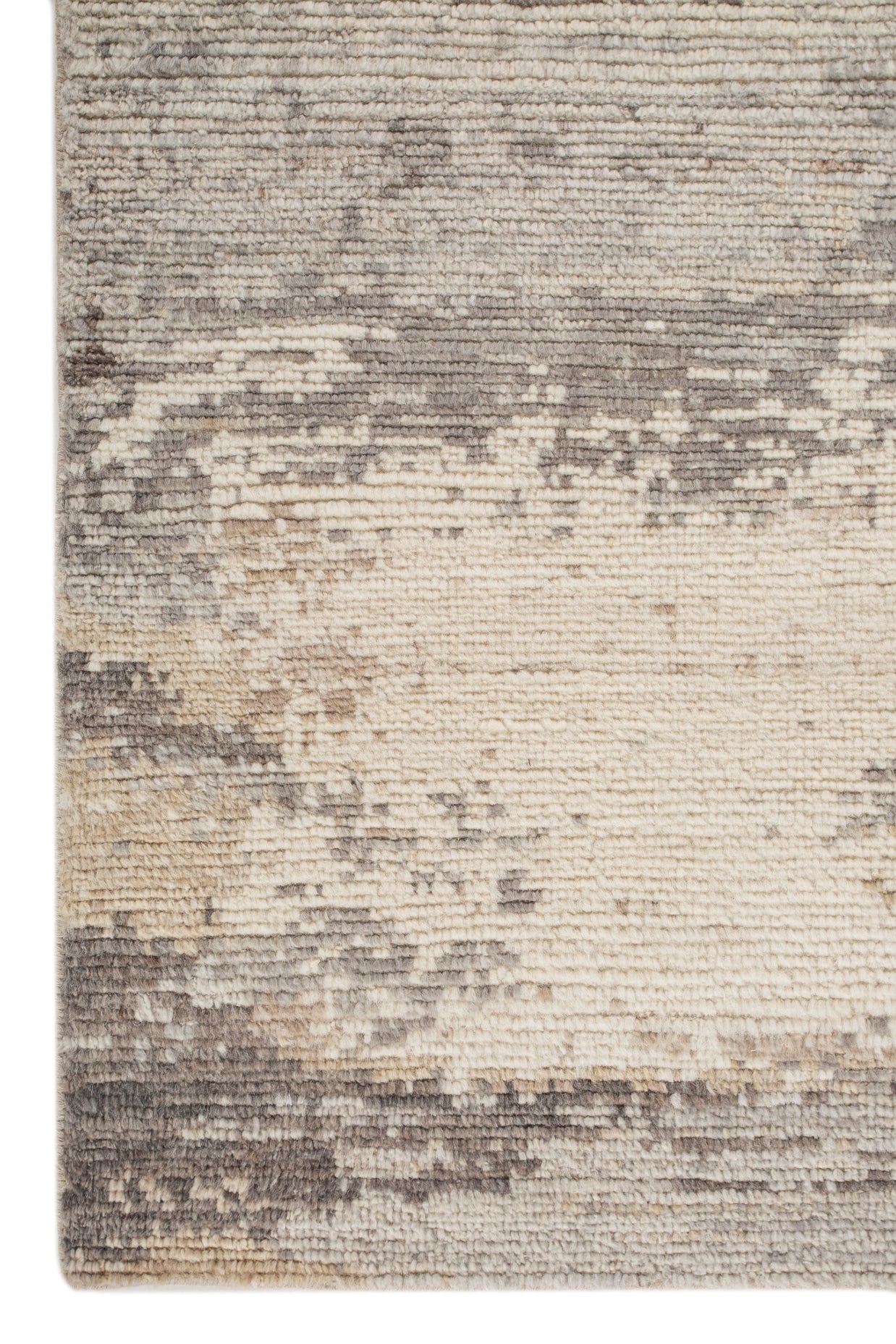 Carpet For Living room 5X8 Feet Ivory Wool Rectangle abstract Rug