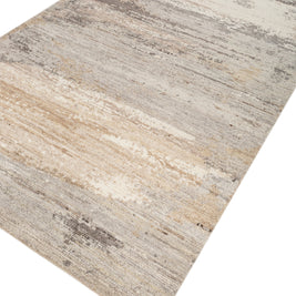 Carpet For Living room 5X8 Feet Ivory Wool Rectangle abstract Rug