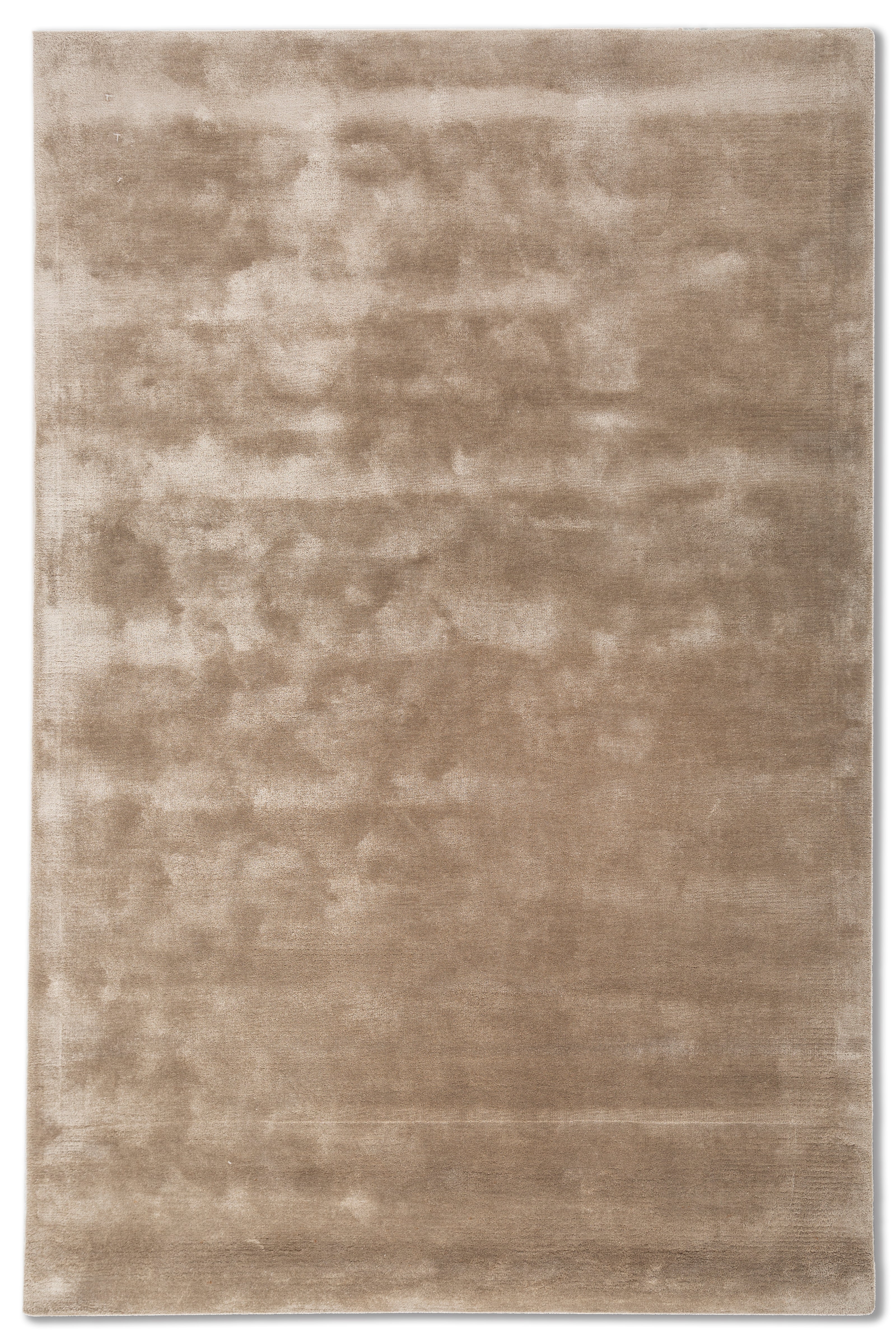 Carpet For Living room 4X6 Feet Beige And Brown Viscose Rectangle Solid Rug