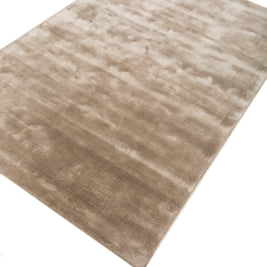 Carpet For Living room 4X6 Feet Beige And Brown Viscose Rectangle Solid Rug