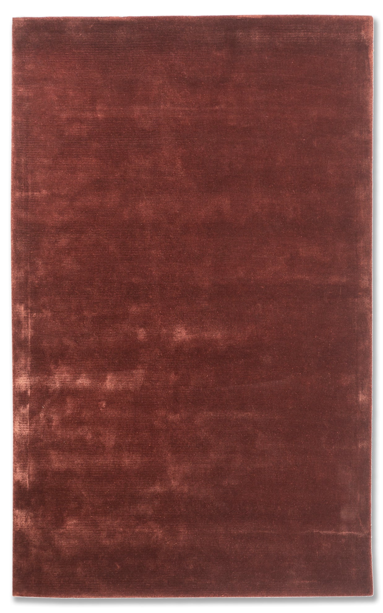 Carpet For Living room 5X8 Feet Red And Orange Viscose Rectangle Solid Rug