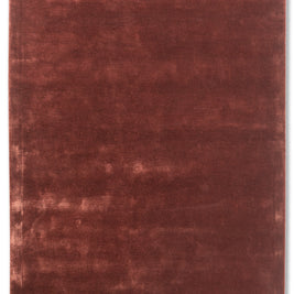 Carpet For Living room 5X8 Feet Red And Orange Viscose Rectangle Solid Rug