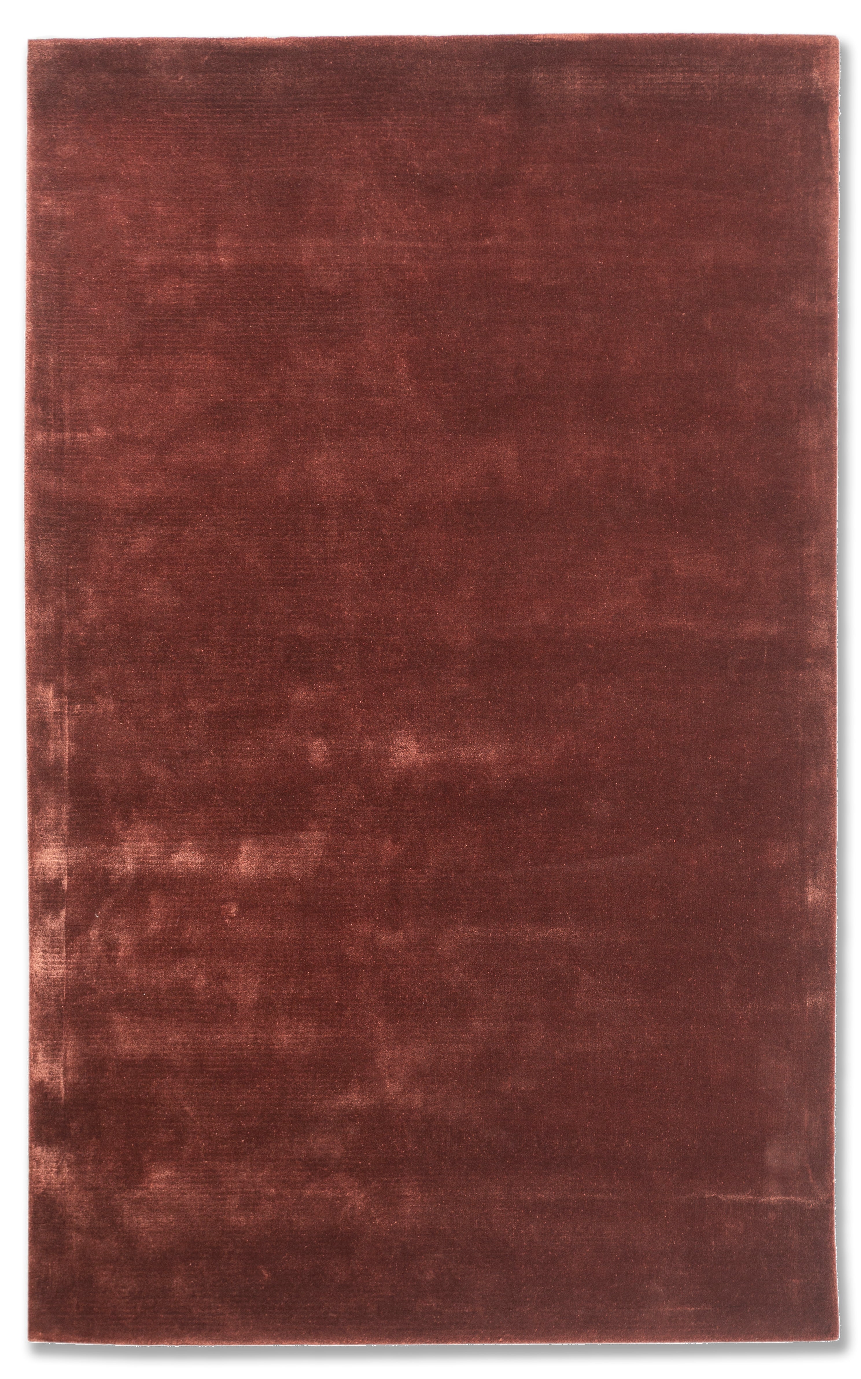 Carpet For Living room 5X8 Feet Red And Orange Viscose Rectangle Solid Rug