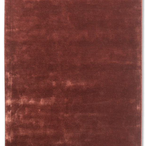 Carpet For Living room 5X8 Feet Red And Orange Viscose Rectangle Solid Rug
