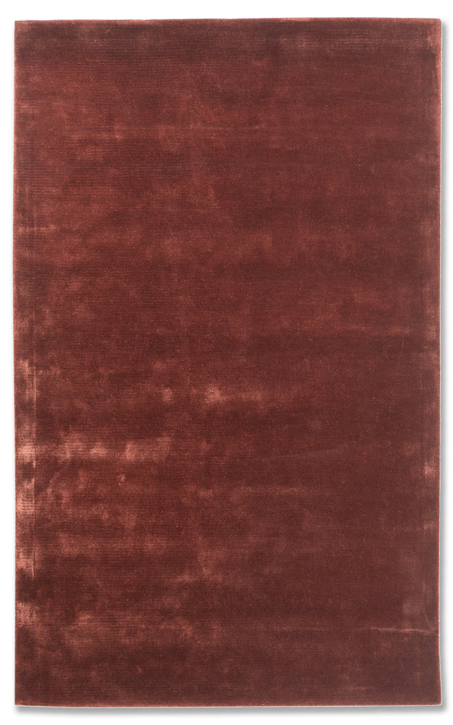 Carpet For Living room 6X9 Feet Red And Orange Viscose Rectangle Solid Rug - I MEAN DESIGN