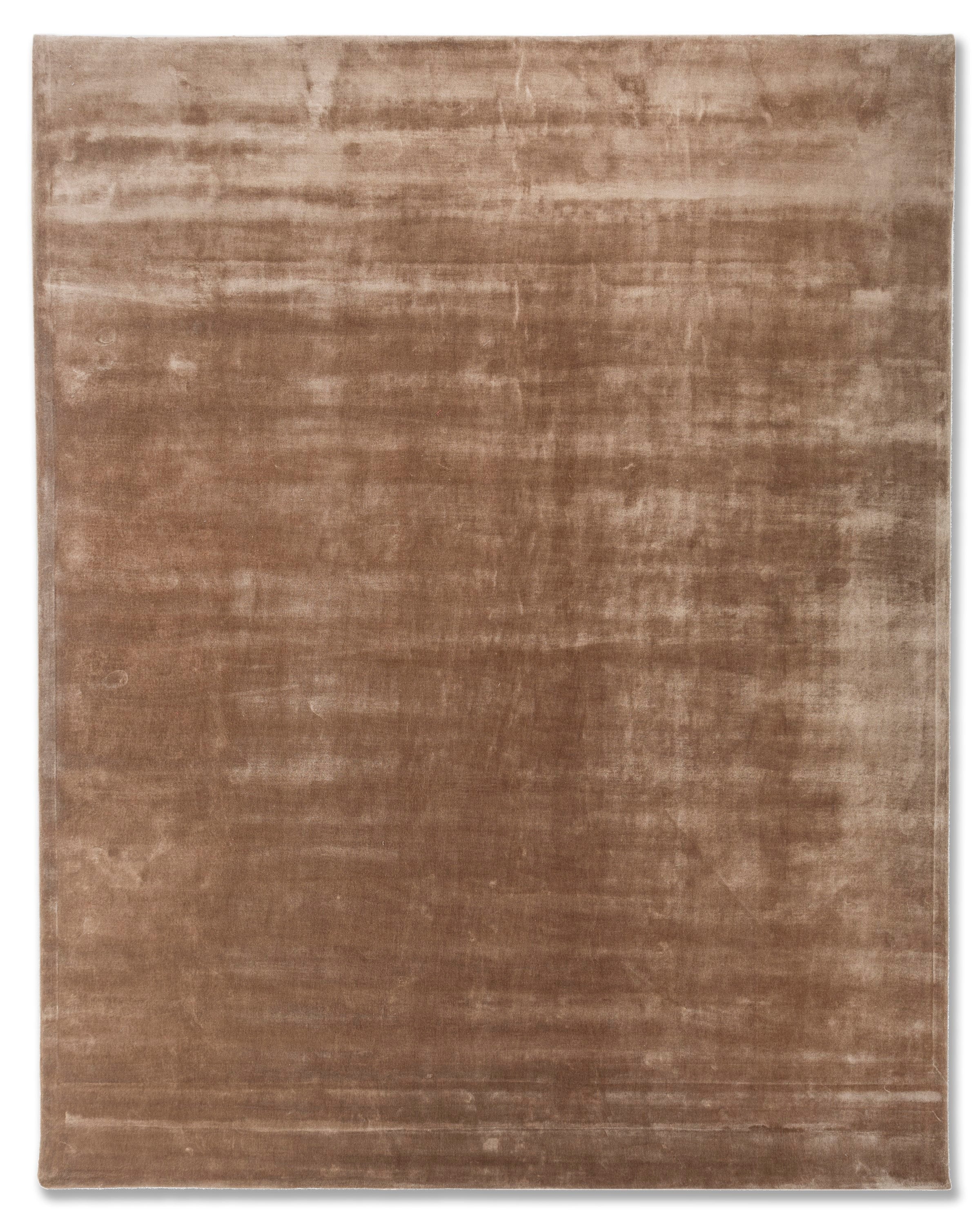 Carpet For Living room 6X9 Feet Beige And Brown Viscose Rectangle Solid Rug