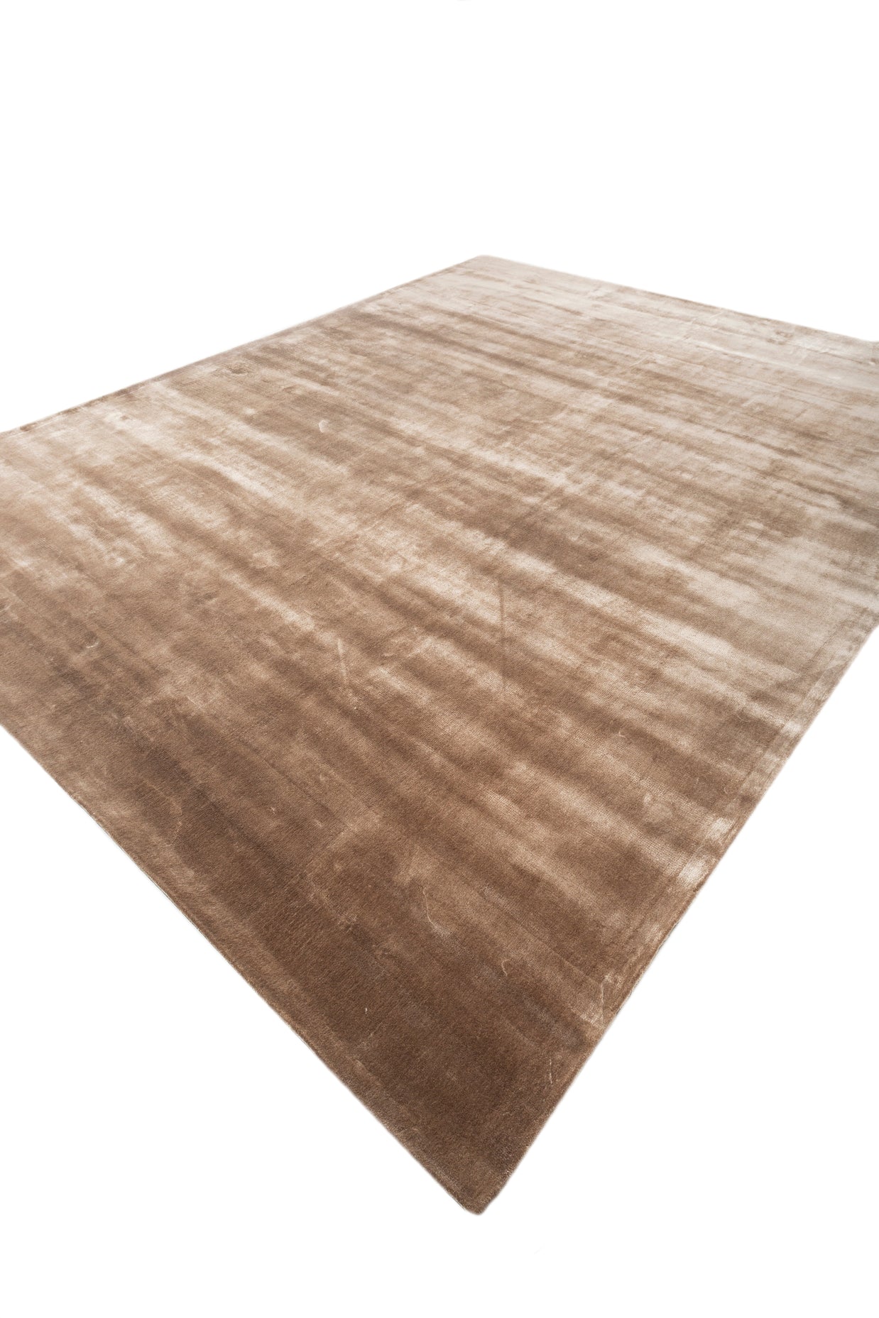 Carpet For Living room 6X9 Feet Beige And Brown Viscose Rectangle Solid Rug