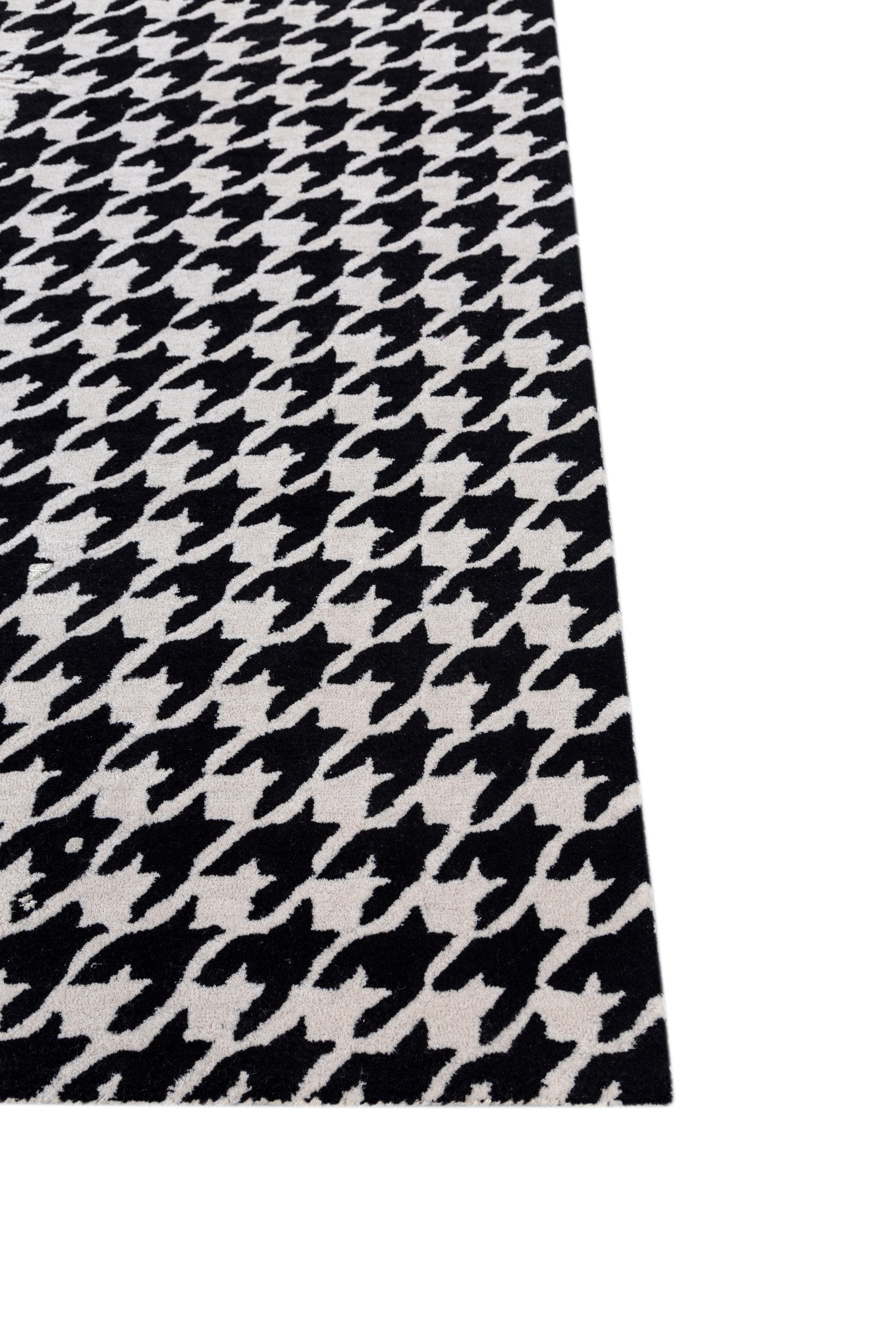 Carpet For Living room 6X9 Feet Ivory Wool and Viscose Rectangle Graphic and Art Deco Rug