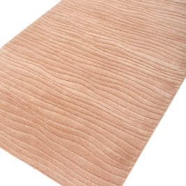 Carpet For Living room 4X6 Feet Red And Orange Wool Rectangle Solid Rug