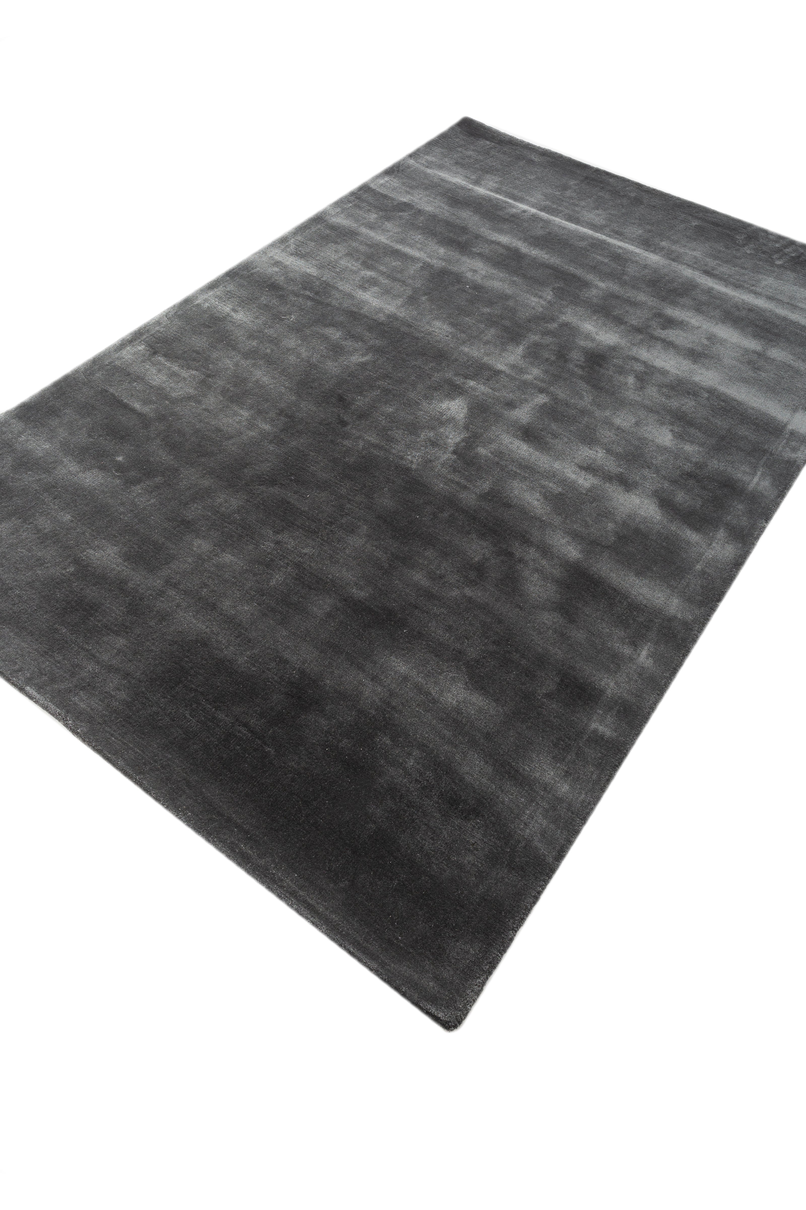 Carpet For Living room 4X6 Feet Blue Viscose Rectangle Solid Rug