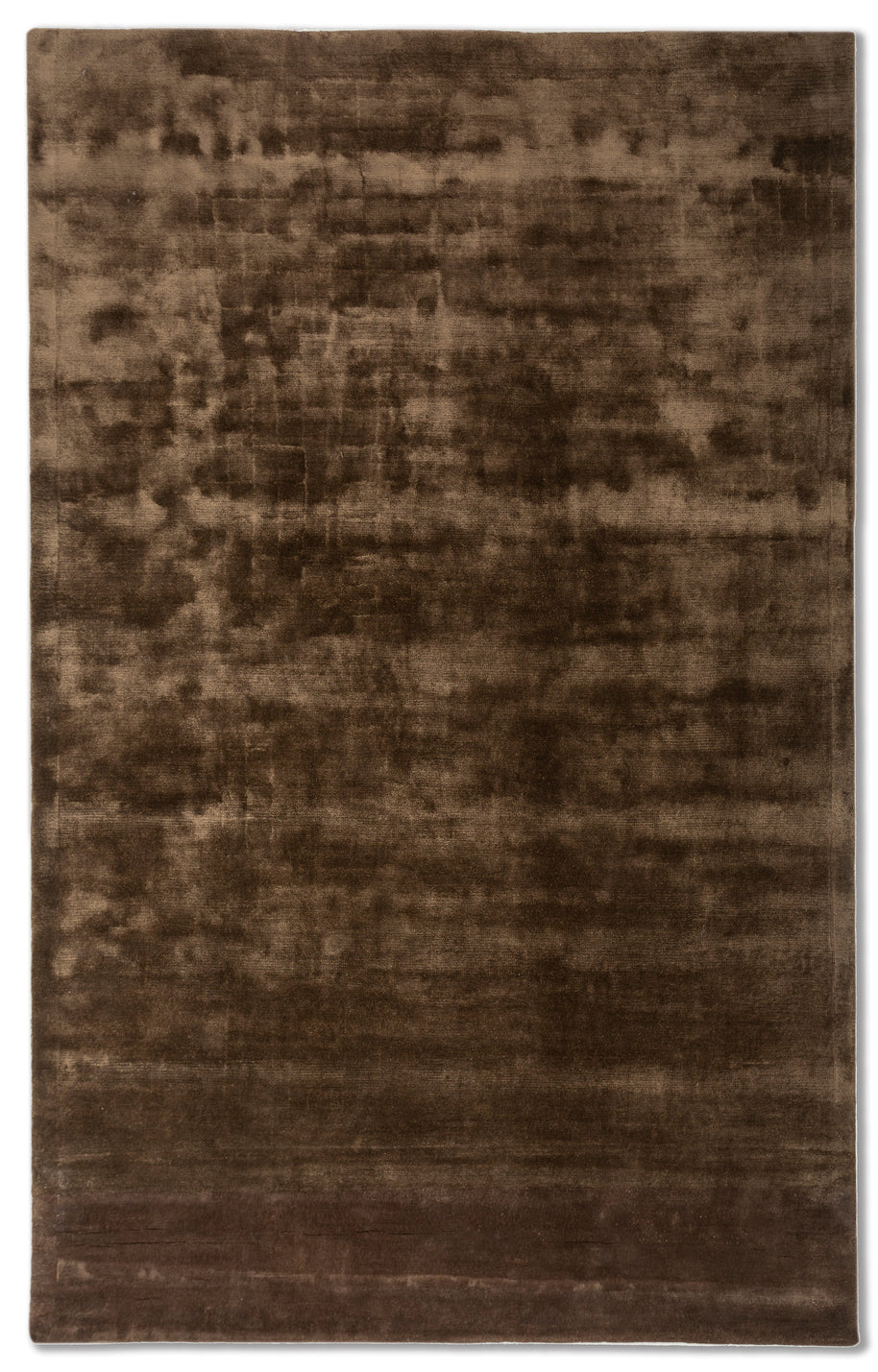 Carpet For Living room 5X8 Feet Beige And Brown Viscose Rectangle Solid Rug - I MEAN DESIGN