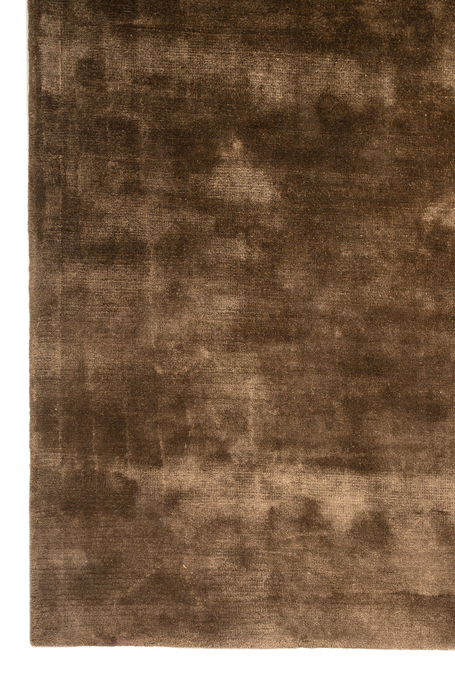 Carpet For Living room 5X8 Feet Beige And Brown Viscose Rectangle Solid Rug - I MEAN DESIGN