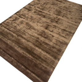 Carpet For Living room 5X8 Feet Beige And Brown Viscose Rectangle Solid Rug