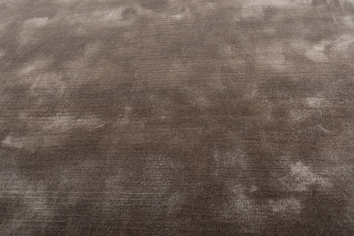 Carpet For Living room 6X9 Feet Grey And Black Viscose Rectangle Solid Rug