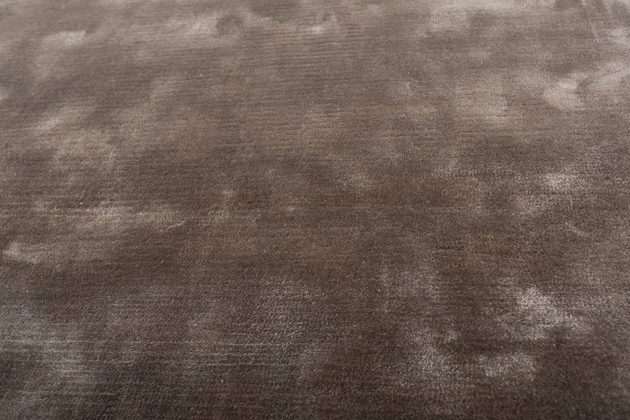 Carpet For Living room 6X9 Feet Grey And Black Viscose Rectangle Solid Rug - I MEAN DESIGN