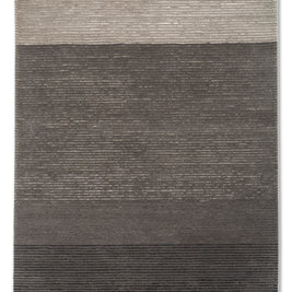 Carpet For Living room 5X8 Feet Grey And Black Wool & Viscose Rectangle Solid Rug