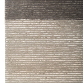 Carpet For Living room 5X8 Feet Grey And Black Wool & Viscose Rectangle Solid Rug