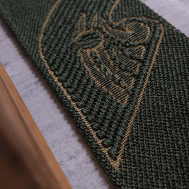 Kaliyodam Green & Gold Sisal 1x7.7 feet Runner Rug - I MEAN DESIGN