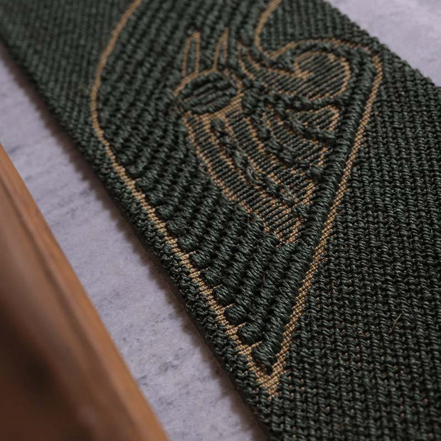 Kaliyodam Green & Gold Sisal 1x7.7 feet Runner Rug - I MEAN DESIGN