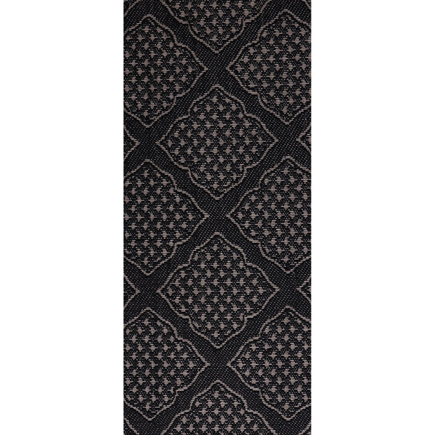 Zarbuland Black & Silver Sisal 2x6 feet Runner Rug