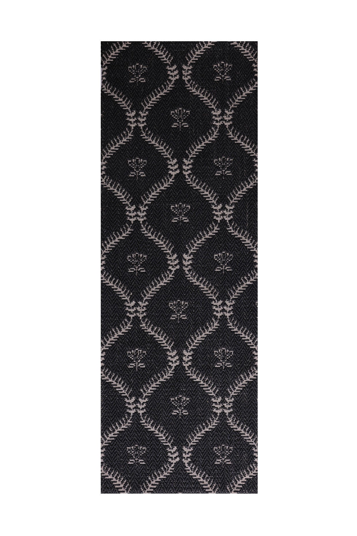 Zarnishan Black & Silver Sisal 2x5.6 feet Runner Rug