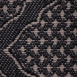 Zarbuland Black & Silver Sisal 2x6 feet Runner Rug