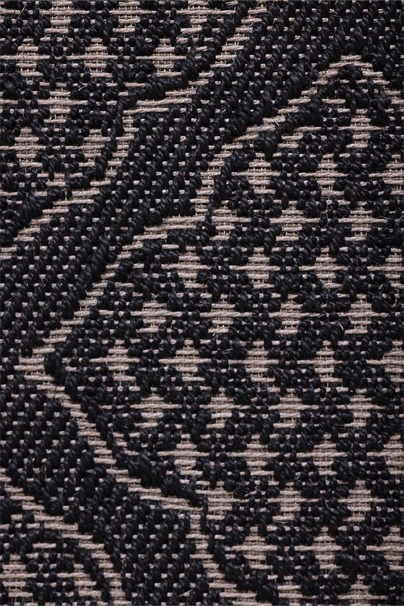 Zarbuland Black & Silver Sisal 2x6 feet Runner Rug