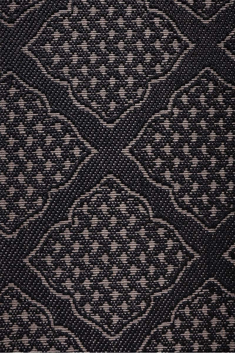 Zarbuland Black & Silver Sisal 2x6 feet Runner Rug