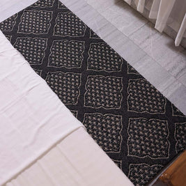 Zarbuland Black & Silver Sisal 2x6 feet Runner Rug