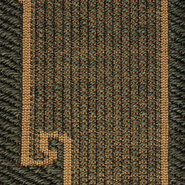 Pankayam Green & Gold Sisal 1.5x5 feet Runner Rug - I MEAN DESIGN