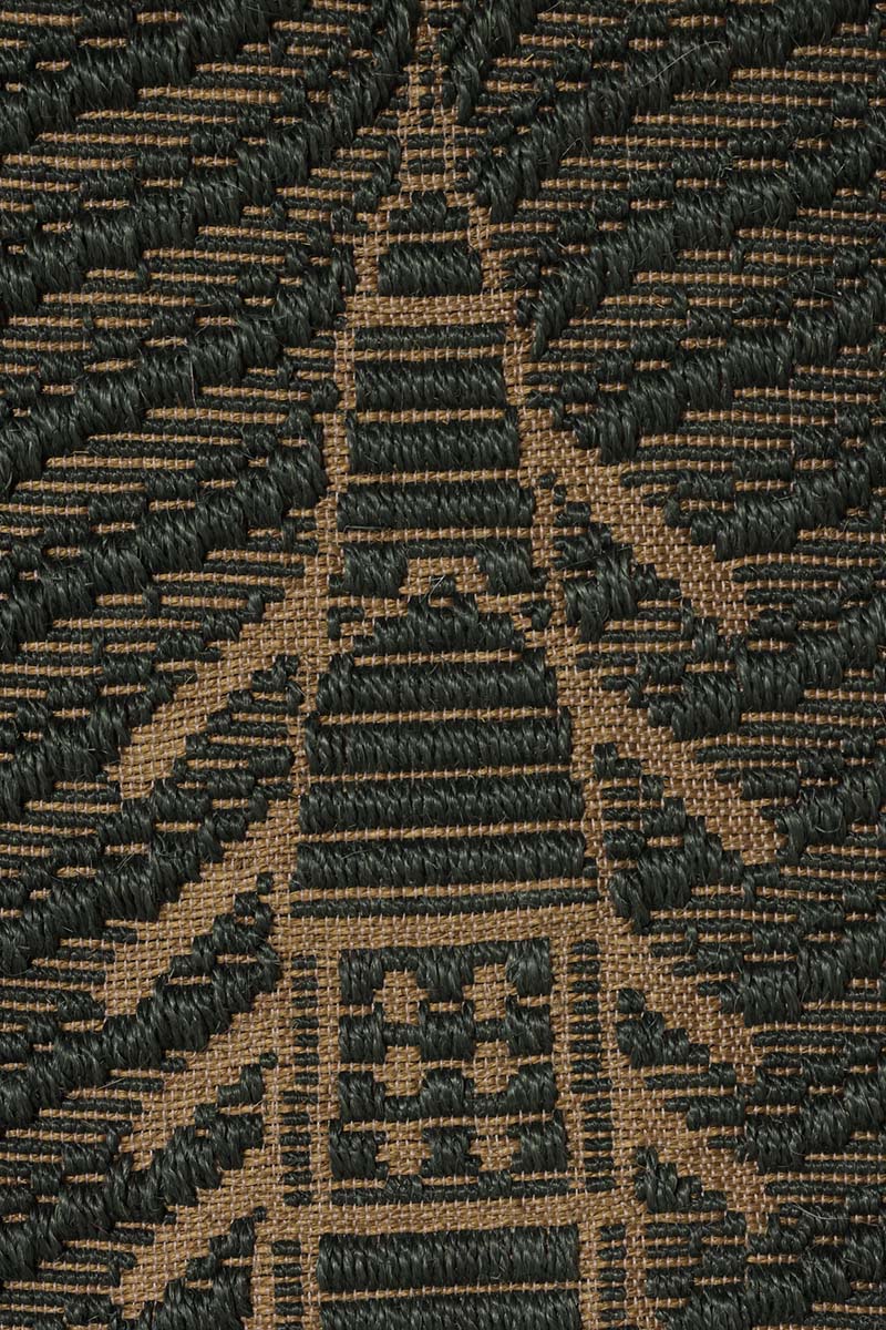 Vallamkali Green & Gold Sisal 1x7 feet Runner Rug - I MEAN DESIGN