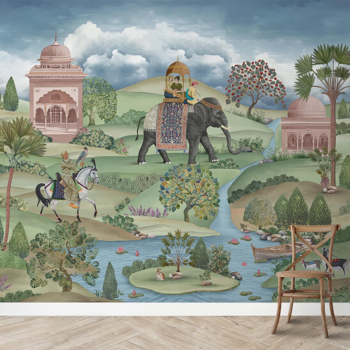 Shaan, Indian Scenic Design Customised Wallpaper for Rooms