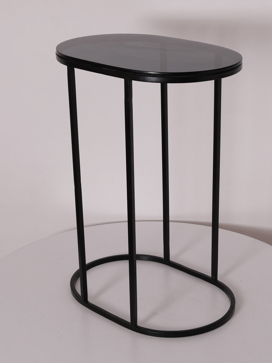 Metal and Glass Side Table